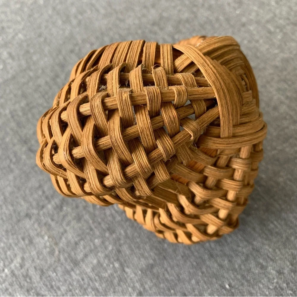 Splint Oak Basket Antique Buttocks Primitive Gathering Farmhouse Farm Split